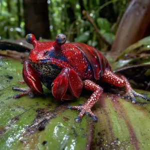 Mantis shrimp + Strawberry frog